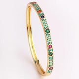 Plated Lover Bracelets&Bangles for Women Heart Zircon Charming CZ Party Jewelry