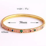 Plated Lover Bracelets&Bangles for Women Heart Zircon Charming CZ Party Jewelry