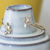 Stonefans Zircon Leaf Crystal Cuff Bangle Bracelet Rhinestone Bangles