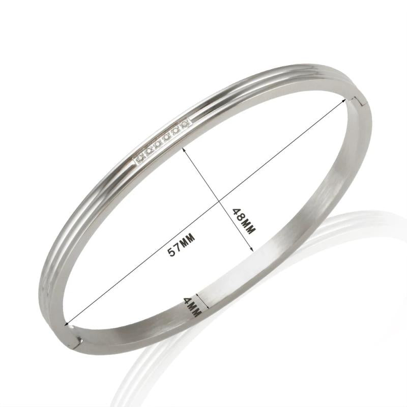 Striped Waves Bracelets CZ Crystal For Women Wedding Gift