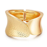 Punk Arm Bangle Geometric Bracelet Leaf Shape Asymmetry