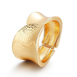 Punk Arm Bangle Geometric Bracelet Leaf Shape Asymmetry
