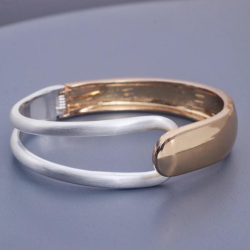 Punk Alloy Opening Bangles Charm Statement Cuff Bangles for Women