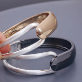 Punk Alloy Opening Bangles Charm Statement Cuff Bangles for Women