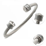 Colorful Cable Wire Bangles Bracelet for Women Stainless Steel
