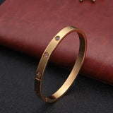 Colorful Crystal Stainless Steel Cuff Bracelet