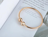 Rose Wedding Bangle Jewelry Open Cuff Bracelet Titanium Steel