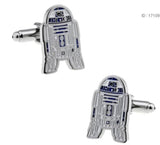 Movie Robot Cufflinks for Men, Silver Tone Metal