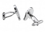 Movie Robot Cufflinks for Men, Silver Tone Metal
