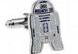 Movie Robot Cufflinks for Men, Silver Tone Metal