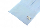 Movie Robot Cufflinks for Men, Silver Tone Metal