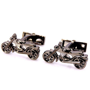 HYX 3D Motorcycle Cufflinks French Shirt Cuff Links for Men's Jewelry