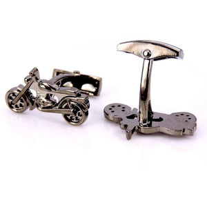 HYX 3D Motorcycle Cufflinks French Shirt Cuff Links for Men's Jewelry