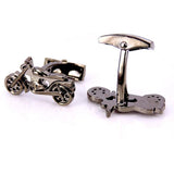HYX 3D Motorcycle Cufflinks French Shirt Cuff Links for Men's Jewelry