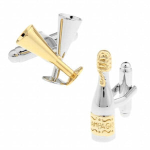 iGame Supply Champagne Cuff Links Gold-color Brass Material