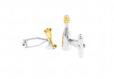 iGame Supply Champagne Cuff Links Gold-color Brass Material