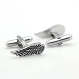 Men's Vintage Angel Wings Brass Cufflinks Feather Cuff Links