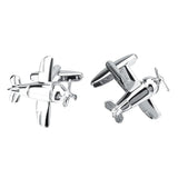 Brass Airplane Aircraft Shape Cufflinks Mens Cuff Links