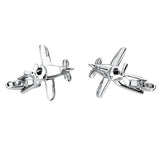 Brass Airplane Aircraft Shape Cufflinks Mens Cuff Links