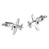 Brass Airplane Aircraft Shape Cufflinks Mens Cuff Links