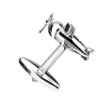 Brass Airplane Aircraft Shape Cufflinks Mens Cuff Links