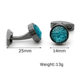 French Men's Crystal Cufflinks for Dress Shirts