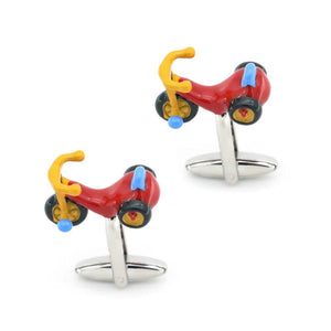 Kid's Toy Children Bicycle Cufflinks Brass Material Muti-color Cuff Links