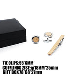 Classic Wooden Cufflinks for Men - Wedding Business Shirt Accessory