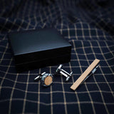 Classic Wooden Cufflinks for Men - Wedding Business Shirt Accessory