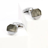 Hexagon Silver Cufflinks Men XK22S045 Formal Business Shirt Wedding