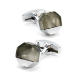Hexagon Silver Cufflinks Men XK22S045 Formal Business Shirt Wedding