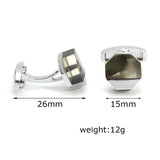 Hexagon Silver Cufflinks Men XK22S045 Formal Business Shirt Wedding