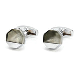 Hexagon Silver Cufflinks Men XK22S045 Formal Business Shirt Wedding