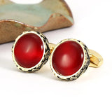 Retro Opal Cufflinks for Men Business Banquet Suits Shirts