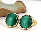 Retro Opal Cufflinks for Men Business Banquet Suits Shirts