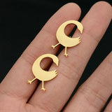 Ghana Adinkra Tattoo SANKOFA Cufflinks Stainless Steel Jewelry