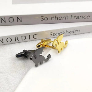 Dinosaur Cufflinks 2pcs Set Stainless Steel Shirt Cuff L