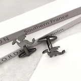 Dinosaur Cufflinks 2pcs Set Stainless Steel Shirt Cuff L