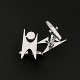Happy Human Sign Cufflinks Stainless Steel Wedding Gift