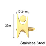 Happy Human Sign Cufflinks Stainless Steel Wedding Gift