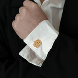 Judaism Hamesh Hand Cufflinks Eye of Fatima Gemelos Stainless Steel