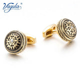 Gold-Color Rhinestone Cufflink Wedding Suit Shirt Buttons 51612