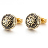 Gold-Color Rhinestone Cufflink Wedding Suit Shirt Buttons 51612
