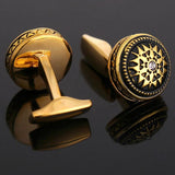 Gold-Color Rhinestone Cufflink Wedding Suit Shirt Buttons 51612
