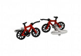 Men's Casual Bike Brass Cufflinks in Red