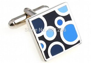 Enamel Water Drop Copper Cufflinks - 3 Color Options