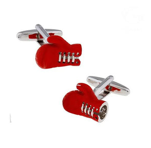 Boxing Glove Cufflinks Red Brass Material Men Cuff Links