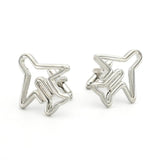 Men's Model Plane Silver Copper Cuff Links Wholesale