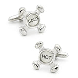 Hot & Cold Water Tap Cufflinks Copper Cuff Links