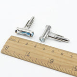 Hourglass Mens Cufflinks Blue/White/Purple/Pink Wedding Party Gift